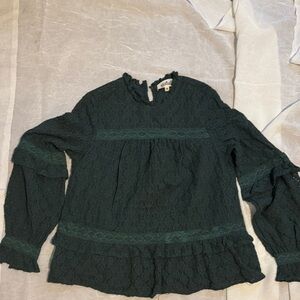 Elegant Green Lace Women's Top